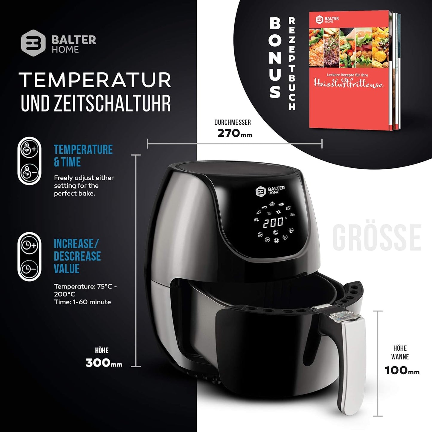 Heissluftfritteuse XL Touch / HL-360