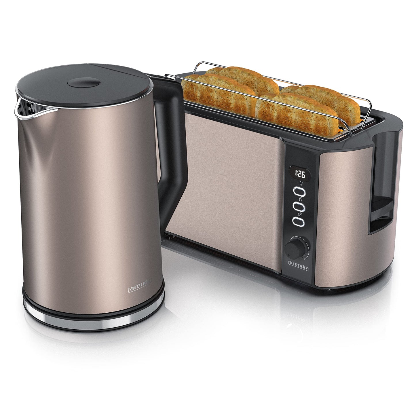 Wasserkocher ELEGANT mit Toaster FRUKOST, D: Beige