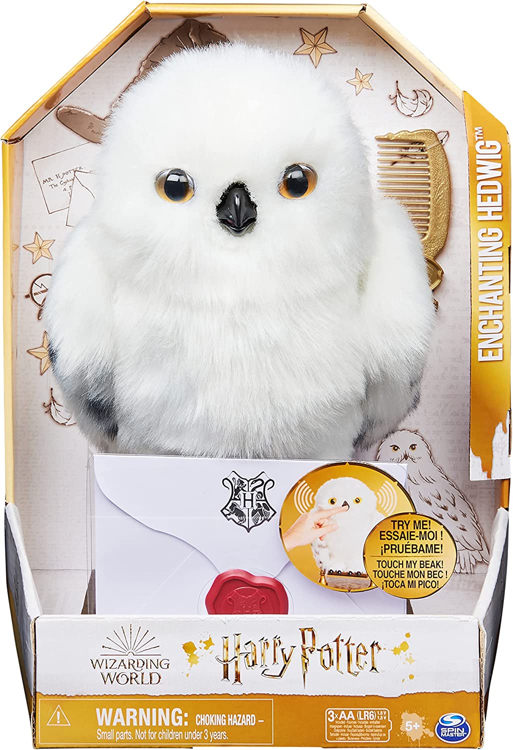 Wizarding World Harry Potter - Interaktive Plüsch-Eule Hedwig, Kuscheltier