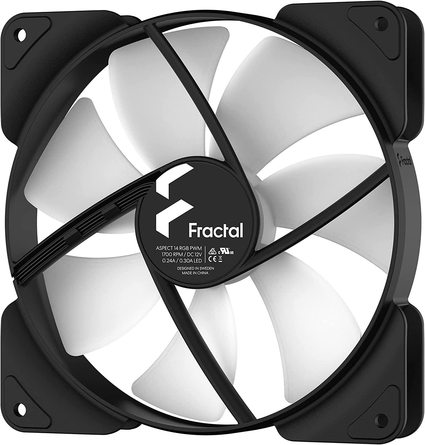 Aspect 14 RGB PWM Black Frame 3er, Gehäuselüfter, Fan RGB PWM 3-pack