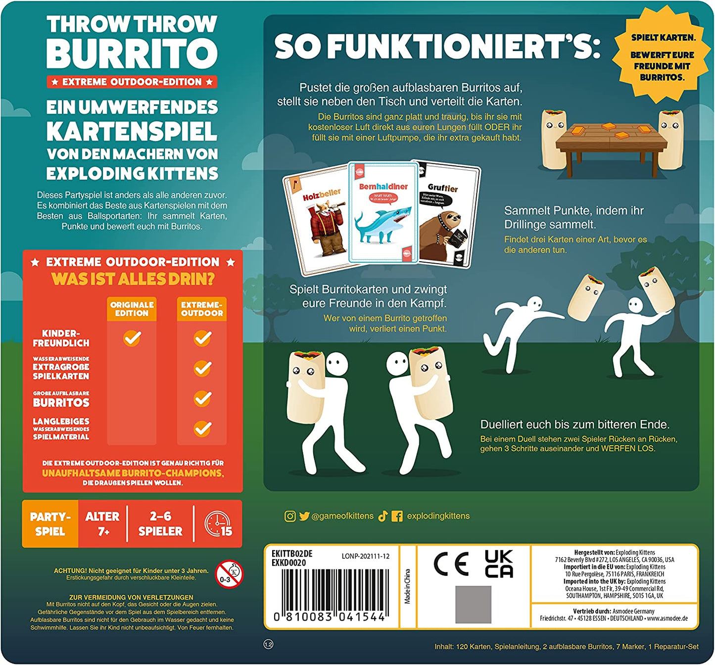 Throw Throw Burrito: Extreme Outdoor-Edition, Partyspiel