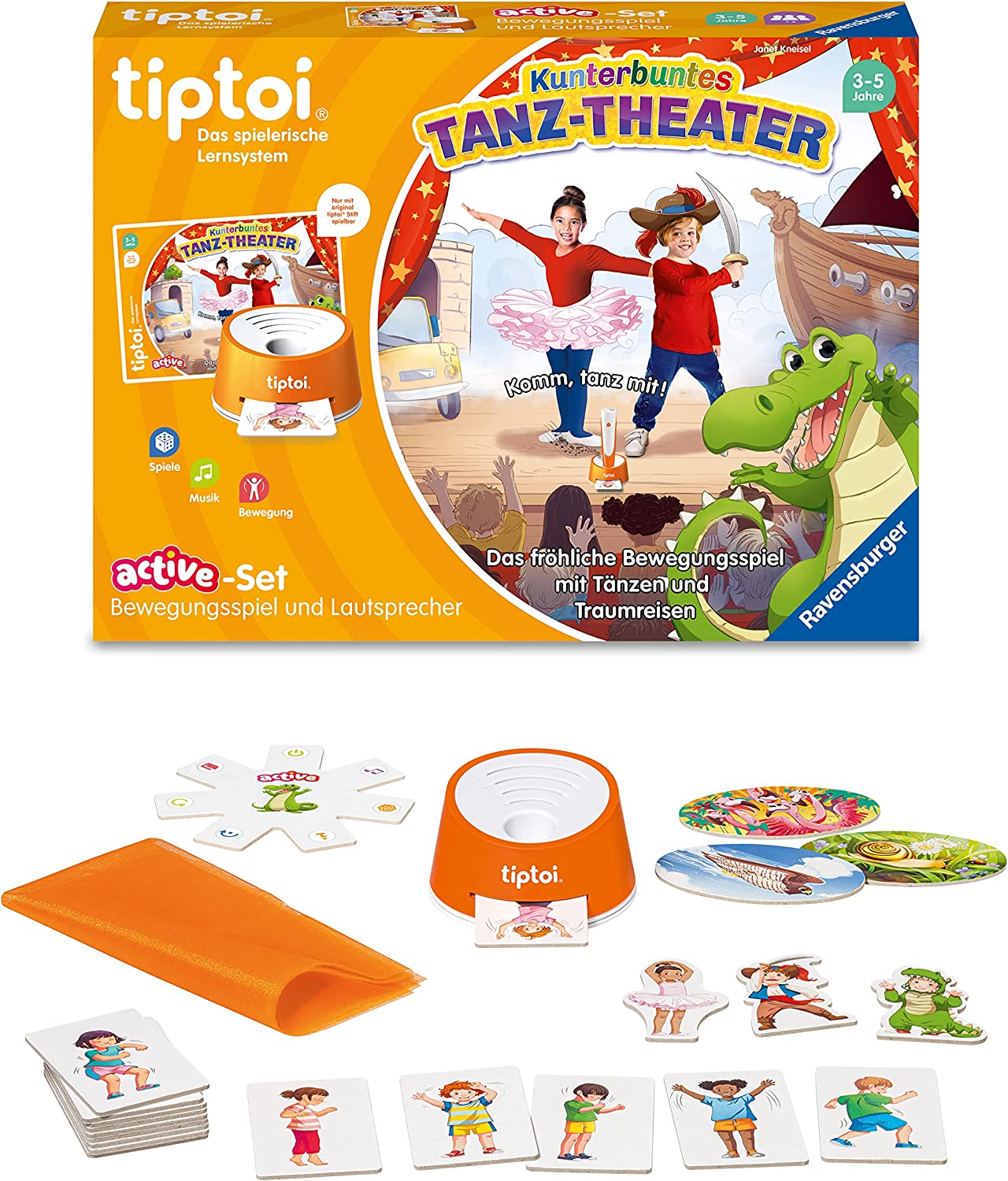 tiptoi ACTIVE Set Kunterbuntes Tanz-Theater, Brettspiel