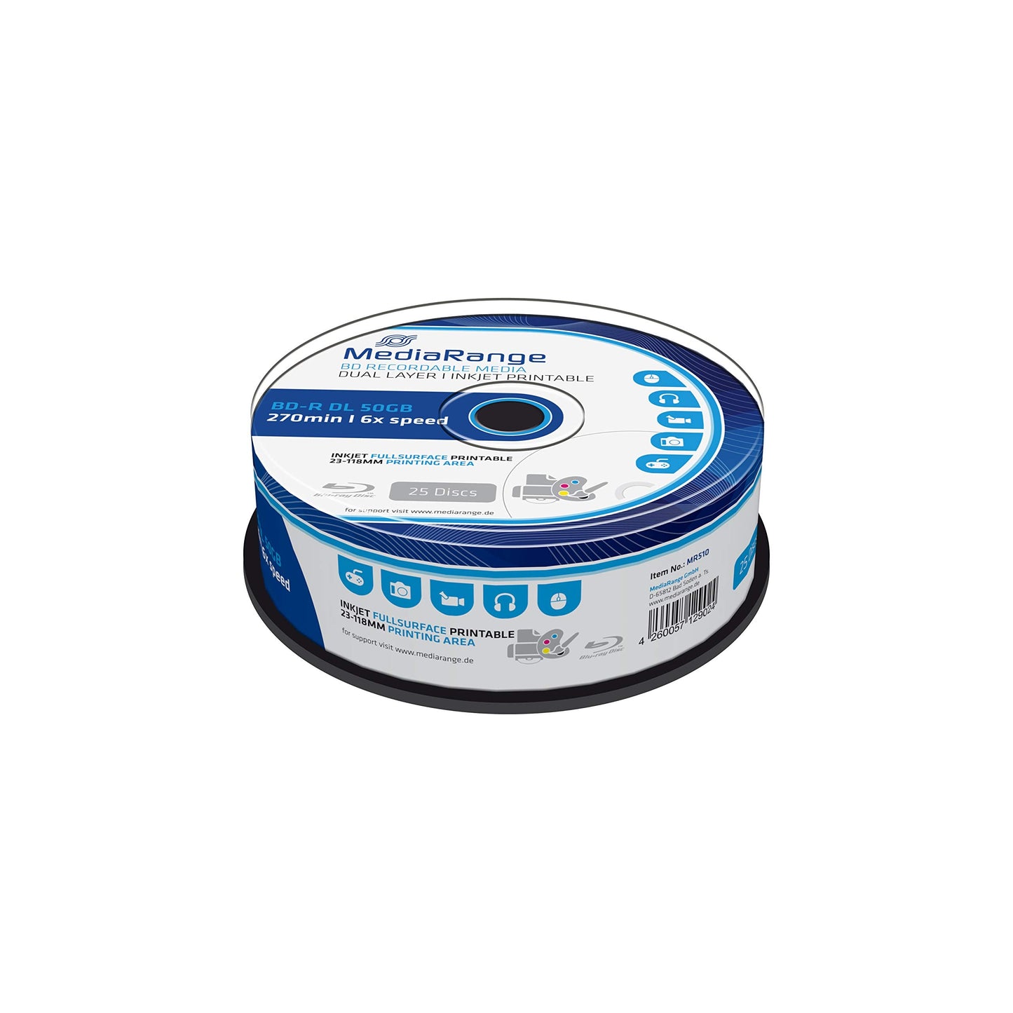 BD-R Dual Layer 50 GB, Blu-ray-Rohlinge