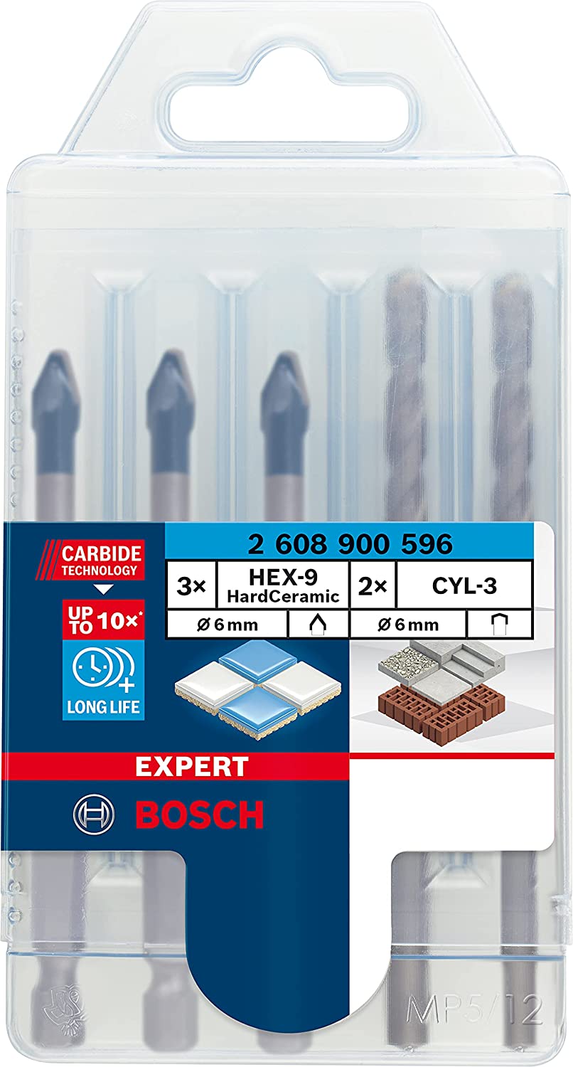 Expert HEX-9 HardCeramic Bohrer Mixed-Set, Ø 6mm, Bohrer-Satz