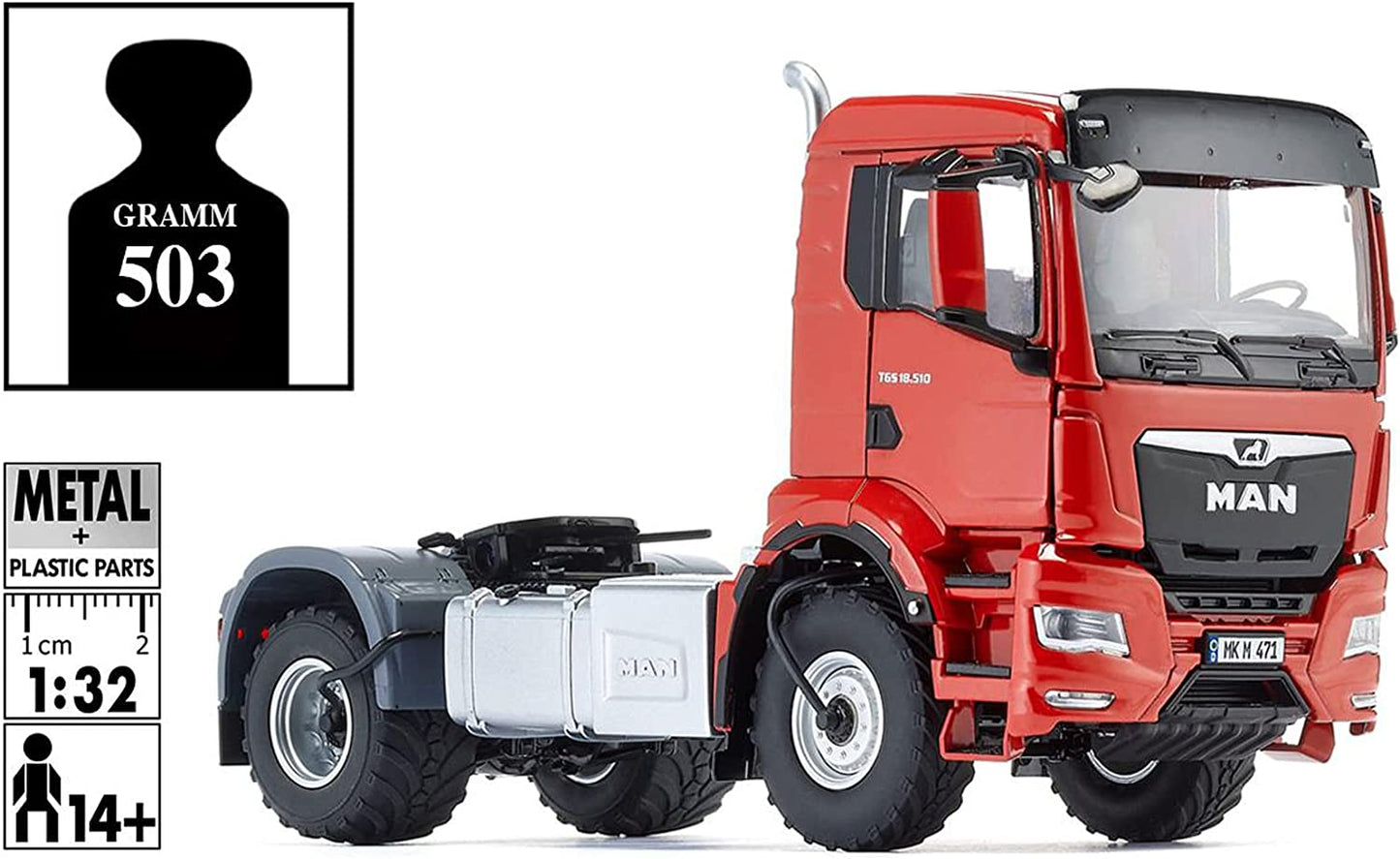 MAN TGS 18.510 4x4 BL 2-Achs-Zugmaschine, Modellfahrzeug