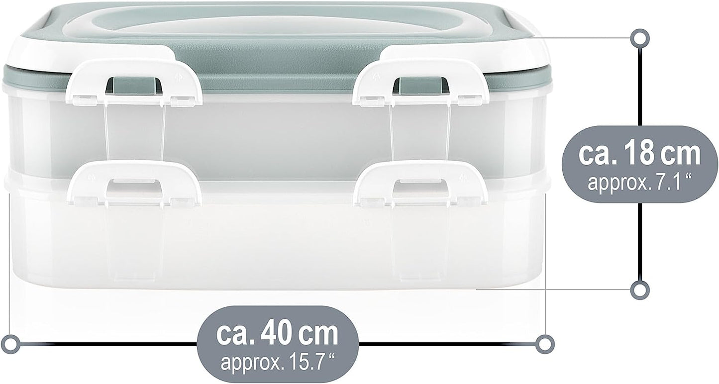 Aufbewahrungsboxen, 01 Stück - Container Türkis Pastell