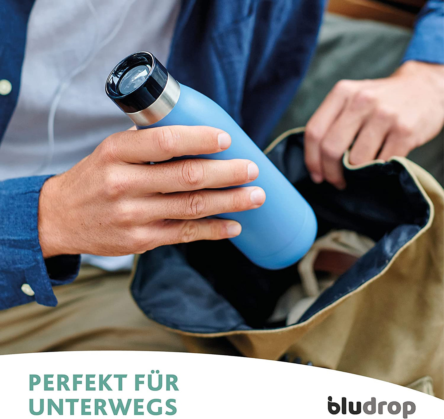 BLUDROP Sleeve Isoliertrinkflasche 0,7 Liter, Thermosflasche