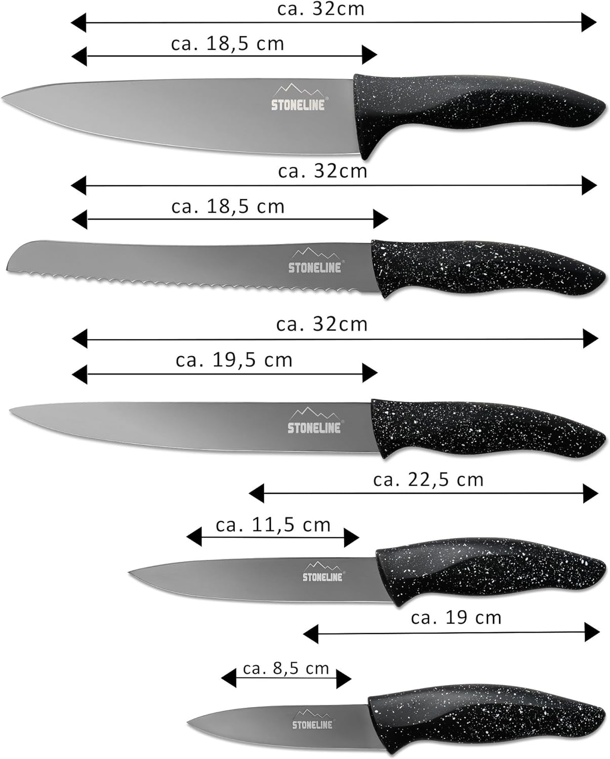 Messerblock Set ‎14140, 36 x 25.5 x 6.5 cm
