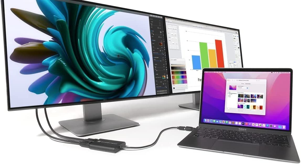 USB DisplayLink Adapter, USB-A Stecker > Dual 4K DisplayPort