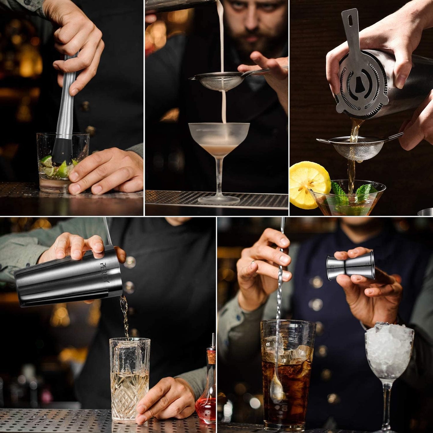 16pcs Cocktail Shaker Set, 16 Stück