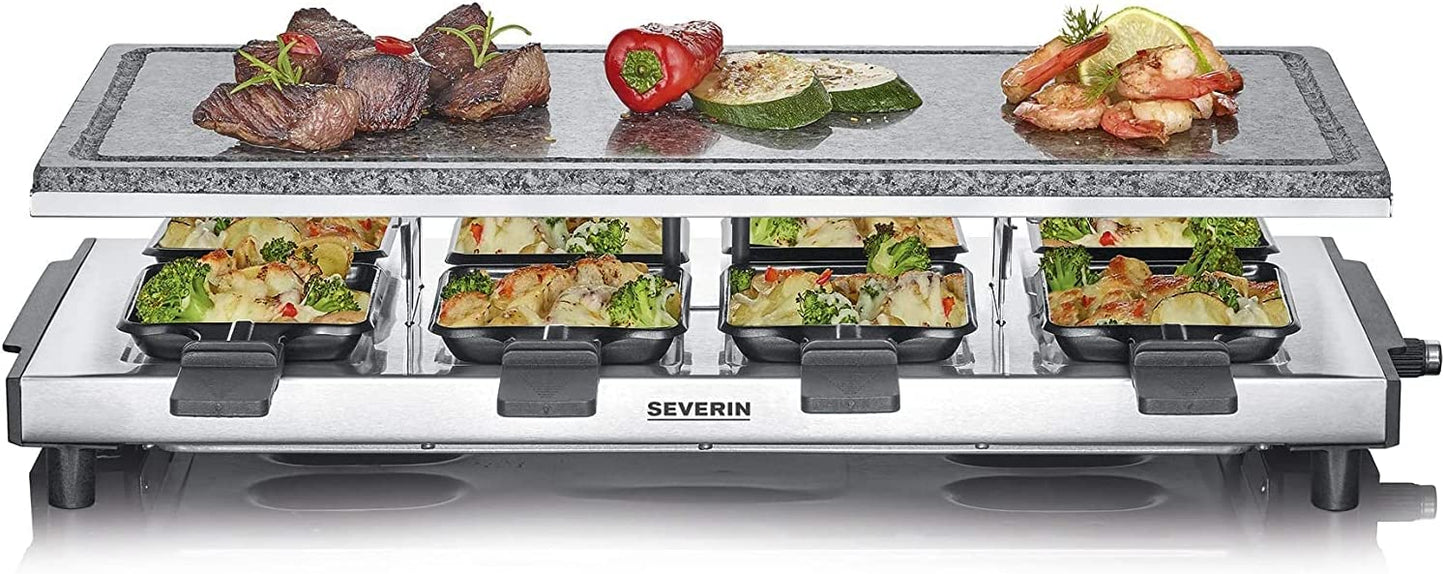 Raclette RG 2374, Edelstahl-Design mit Naturgrillstein