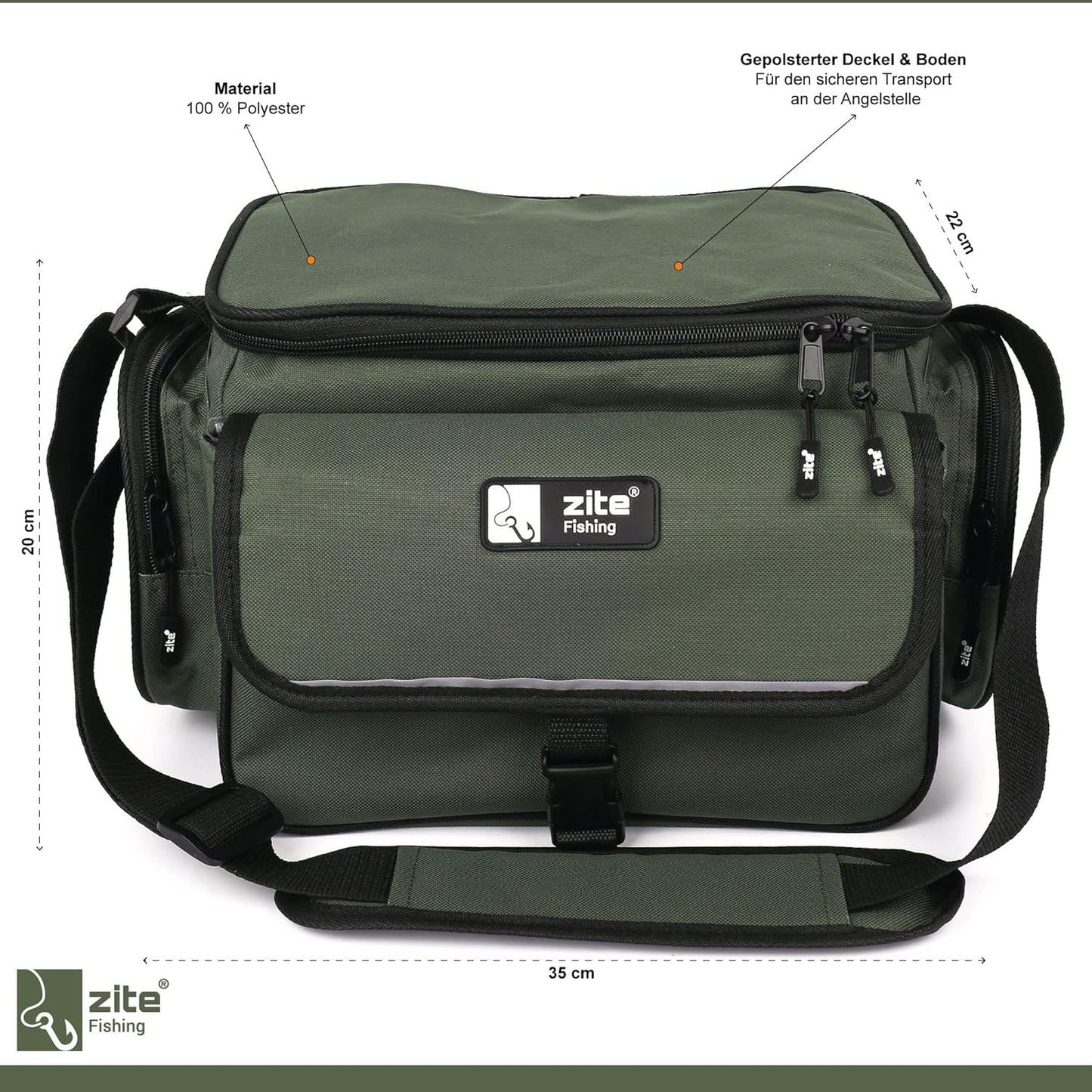 Fishing Angeltasche mit 4 Tackle-Boxen
