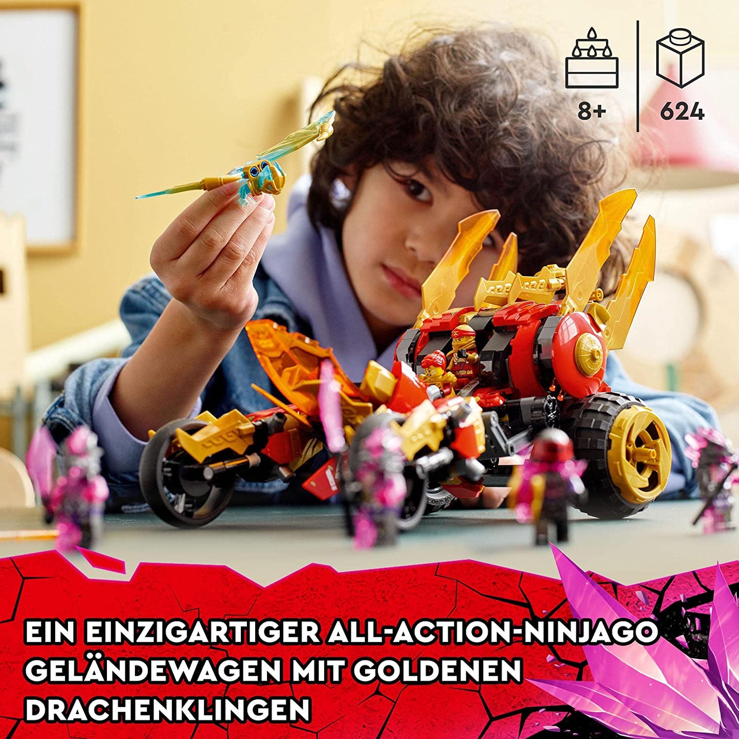 71773 Ninjago Kais Golddrachen-Raider, Konstruktionsspielzeug