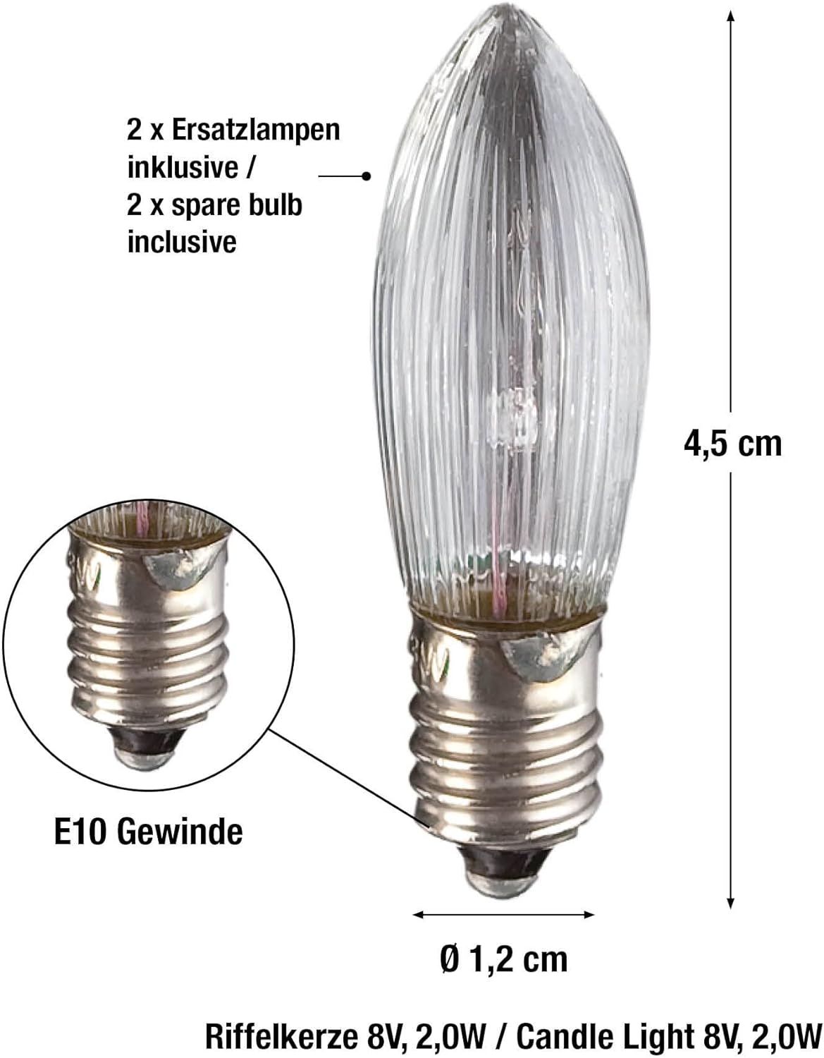 Weihnachtsbaumkerzen 613018, 30 Lichter / beleuchtet 1160 cm