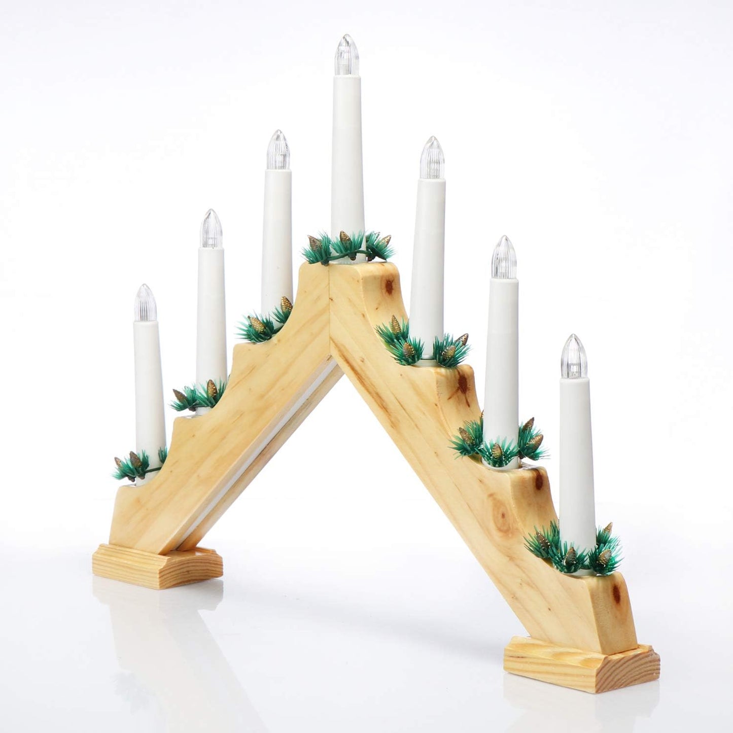 LED-Schwibbogen, 01 Stück - 7 Leds Holz