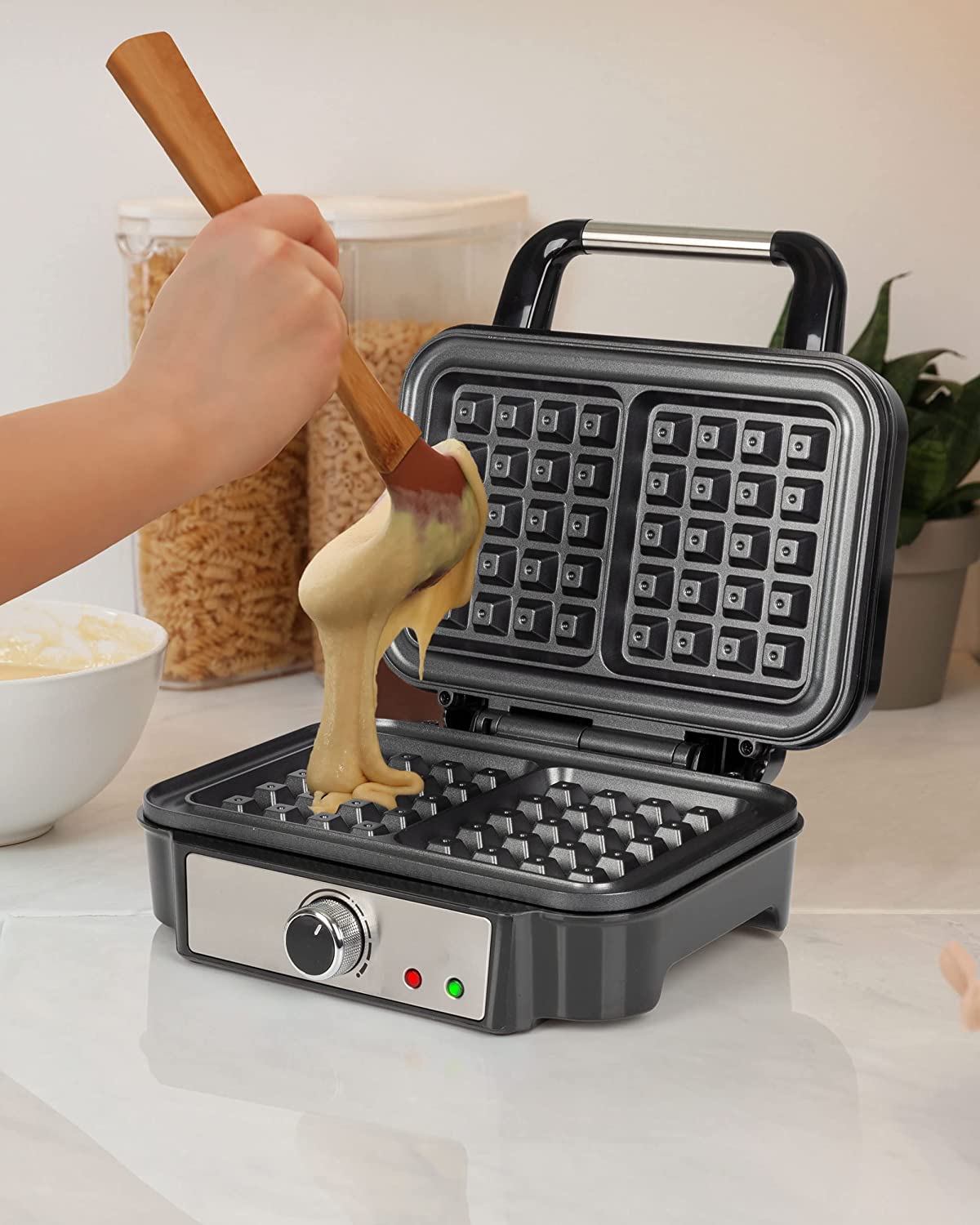 Waffelautomat PC-WA 1240, Waffeleisen, 2 Backflächen
