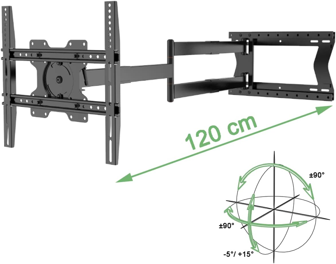 TV Halterung, 120 cm / 40 kg / VESA max. 400 / FLEX, Schwarz