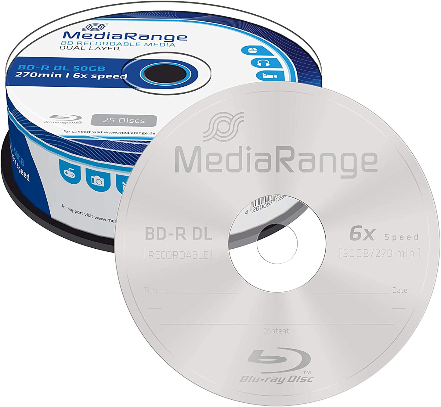 BD-R Dual Layer 50 GB, Blu-ray-Rohlinge