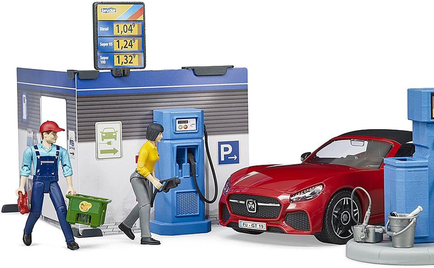 bworld Tankstelle mit Waschplatz, Spielfigur