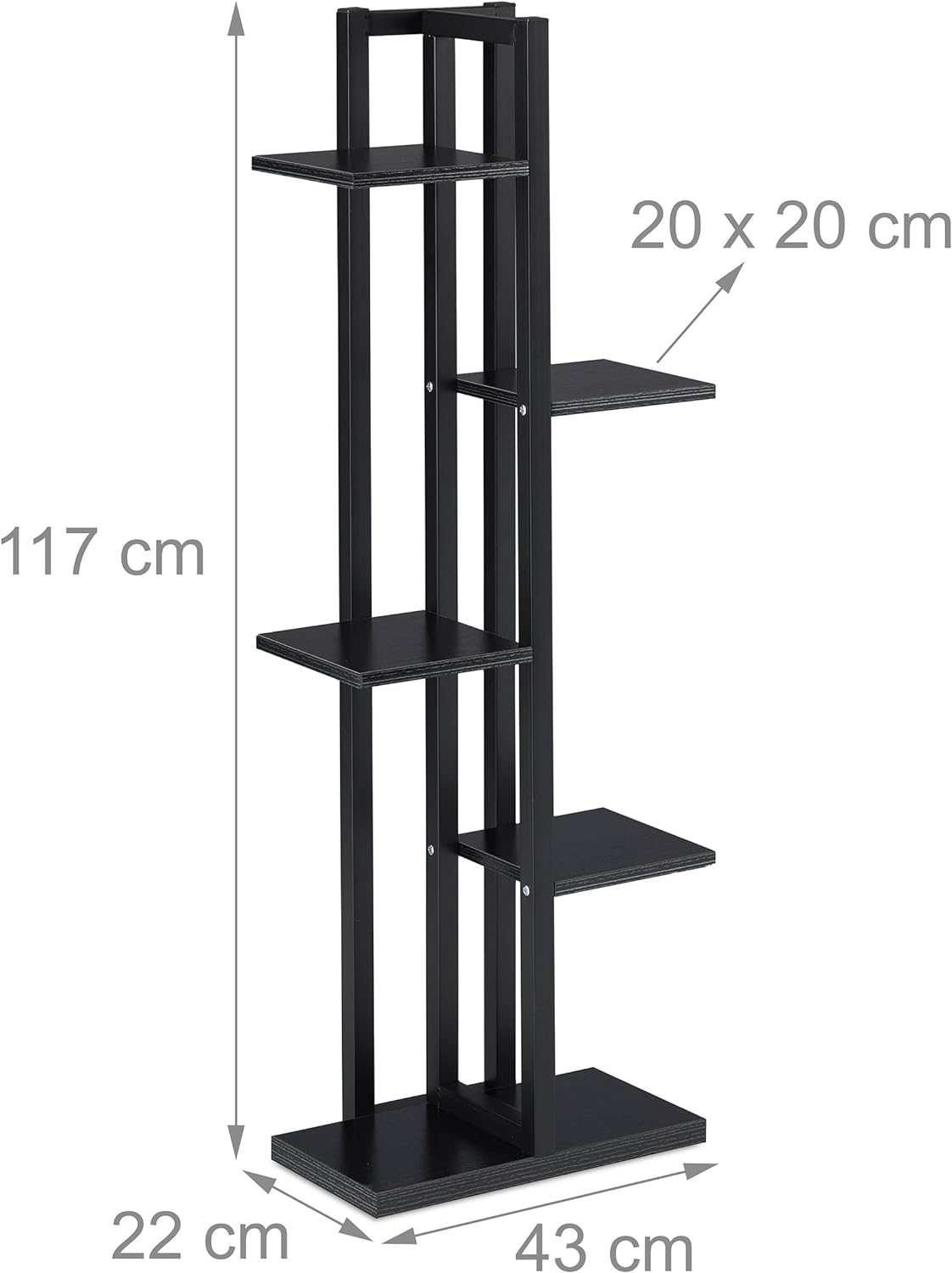 Pflanzenregal, Schwarz