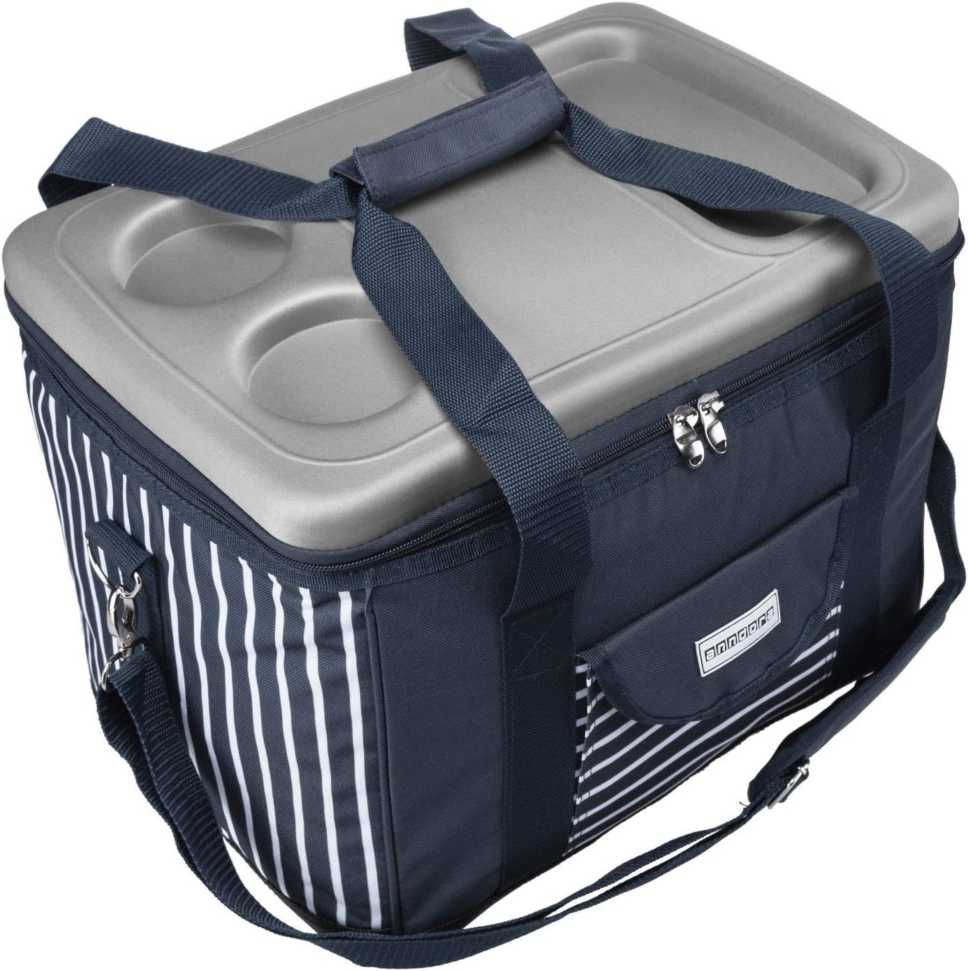 Kühltasche, XL navy blau weiss