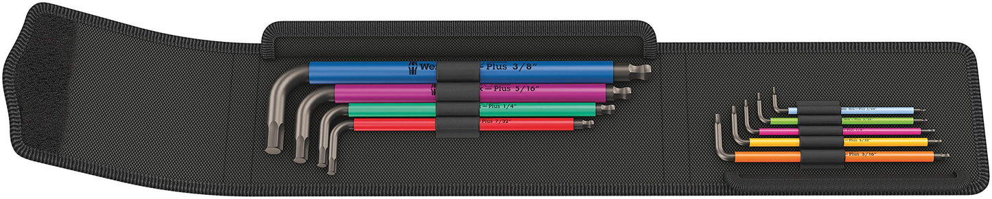 Winkelschraubendreher-Satz 950/9 HexPlus Multicolour Imperial 1, Size