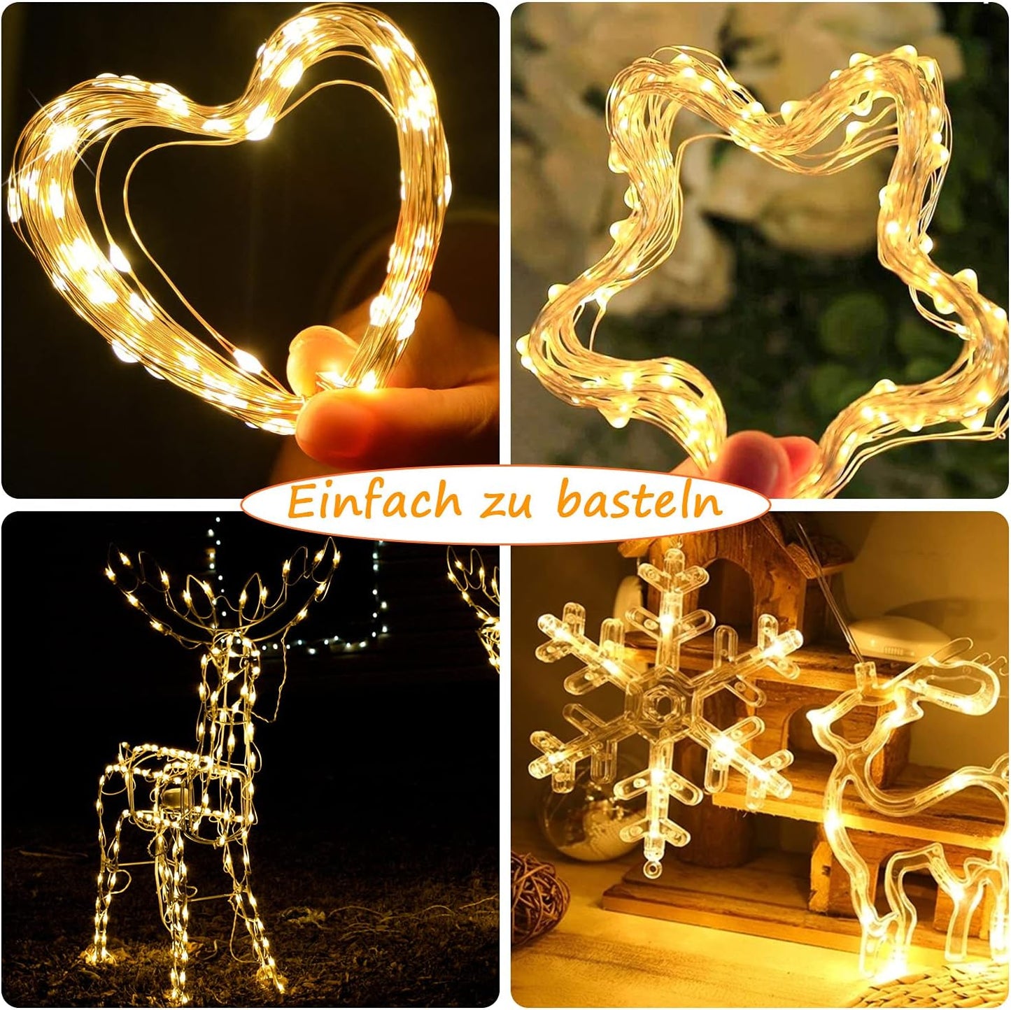 Lichterkette, 4 Warmweiss