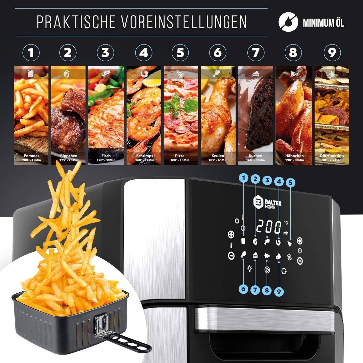 Heissluftfritteuse HL-1200