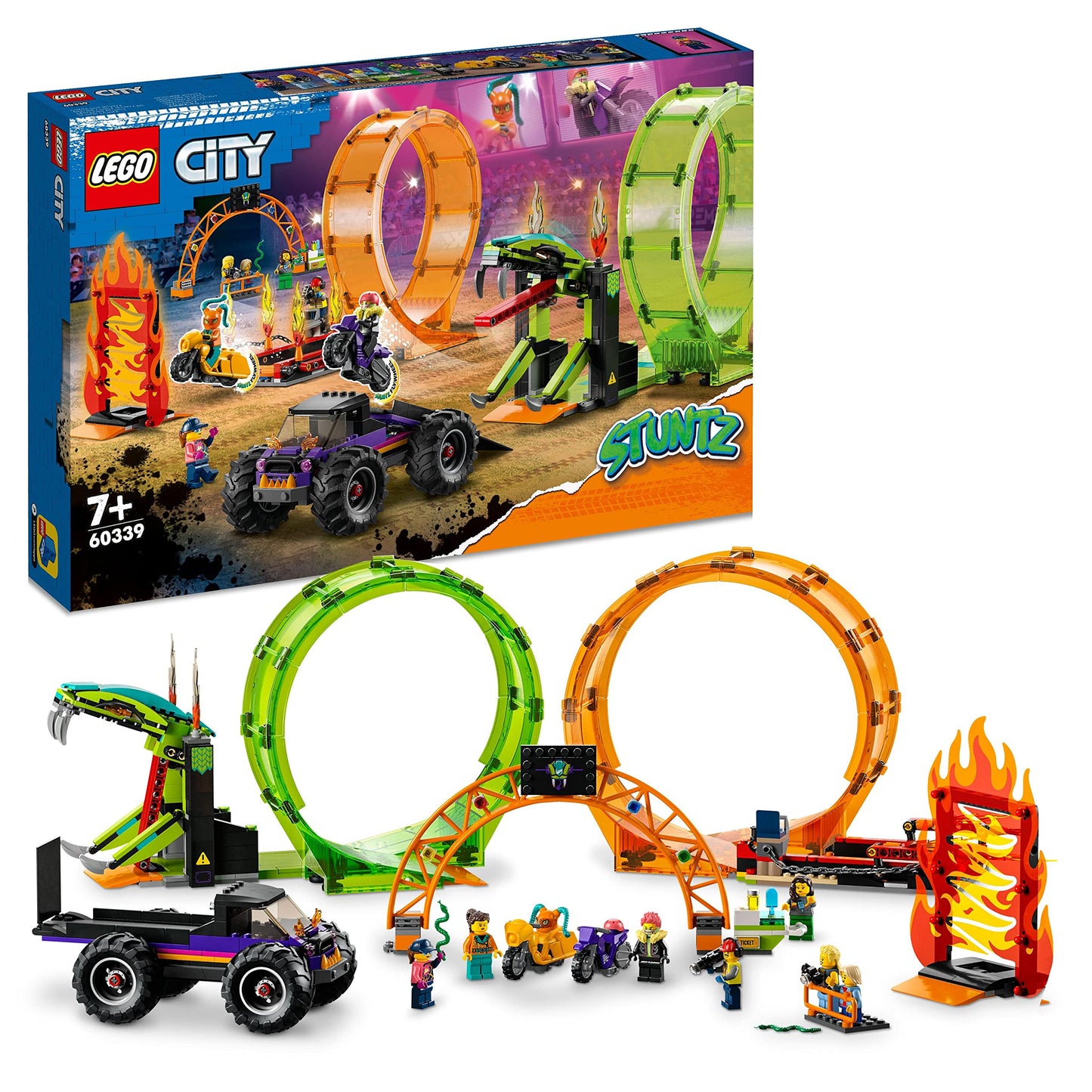 60339 City Stuntz Stuntshow-Doppellooping Set, Konstruktionsspielzeug