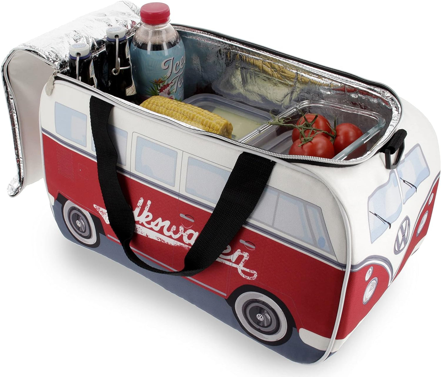 VW Bus Kühltasche, Rot/Weiss