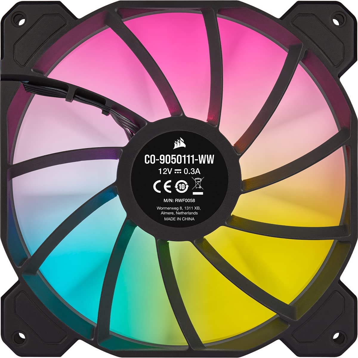 iCUE SP140 RGB Elite Performance 2er 140x140x25, Gehäuselüfter, 2-Pack mit Lighting Node CORE Single