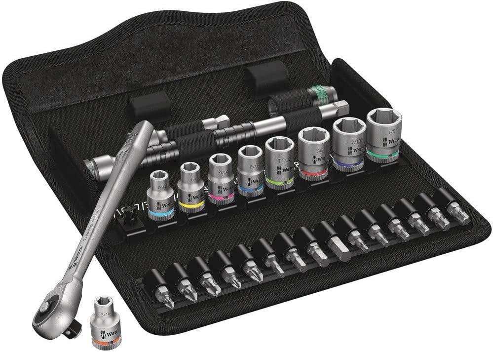 8100 SA 10 Zyklop Metal-Knarrensatz, zöllig, 1/4", Werkzeug-Set