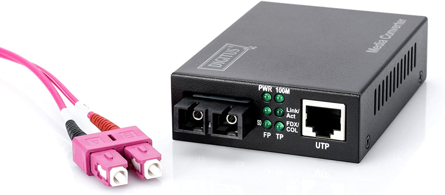 Fast Ethernet Medienkonverter, RJ-45/SC
