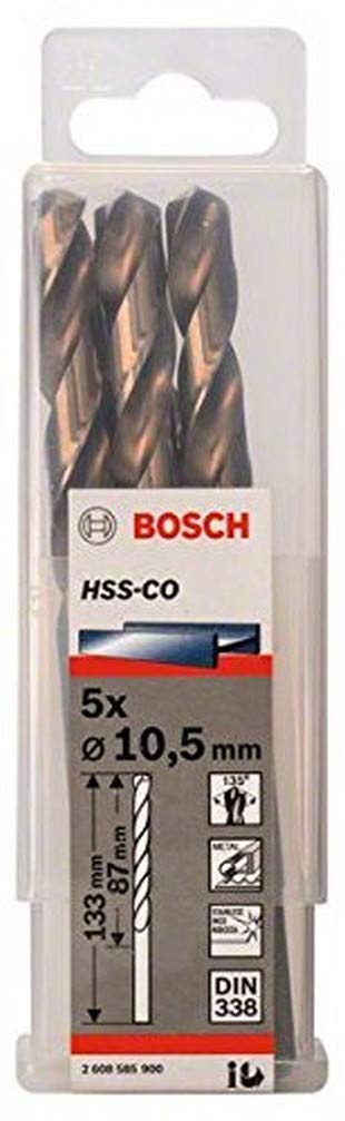 Metall-Spiralbohrer HSS-Co, Ø 10,5mm, Ø 10.50 mm