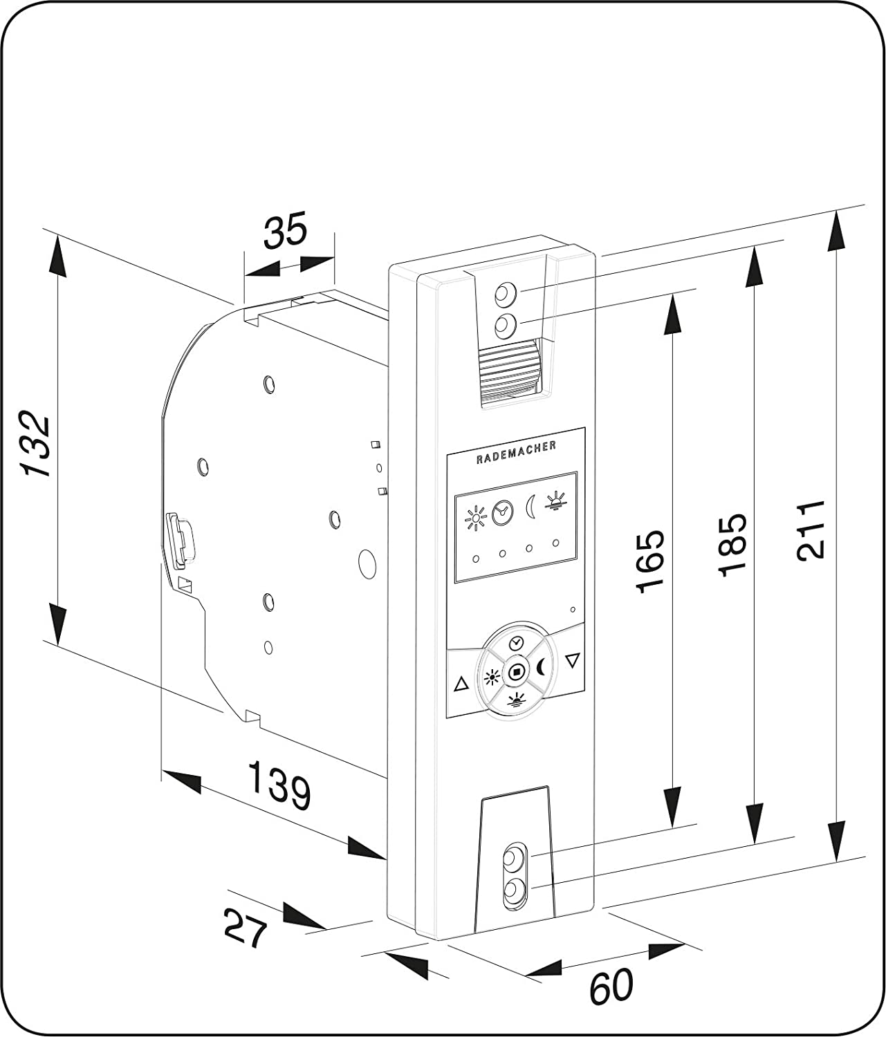 RolloTron Standard DuoFern 1400-UW, Elektrischer Gurtwickler