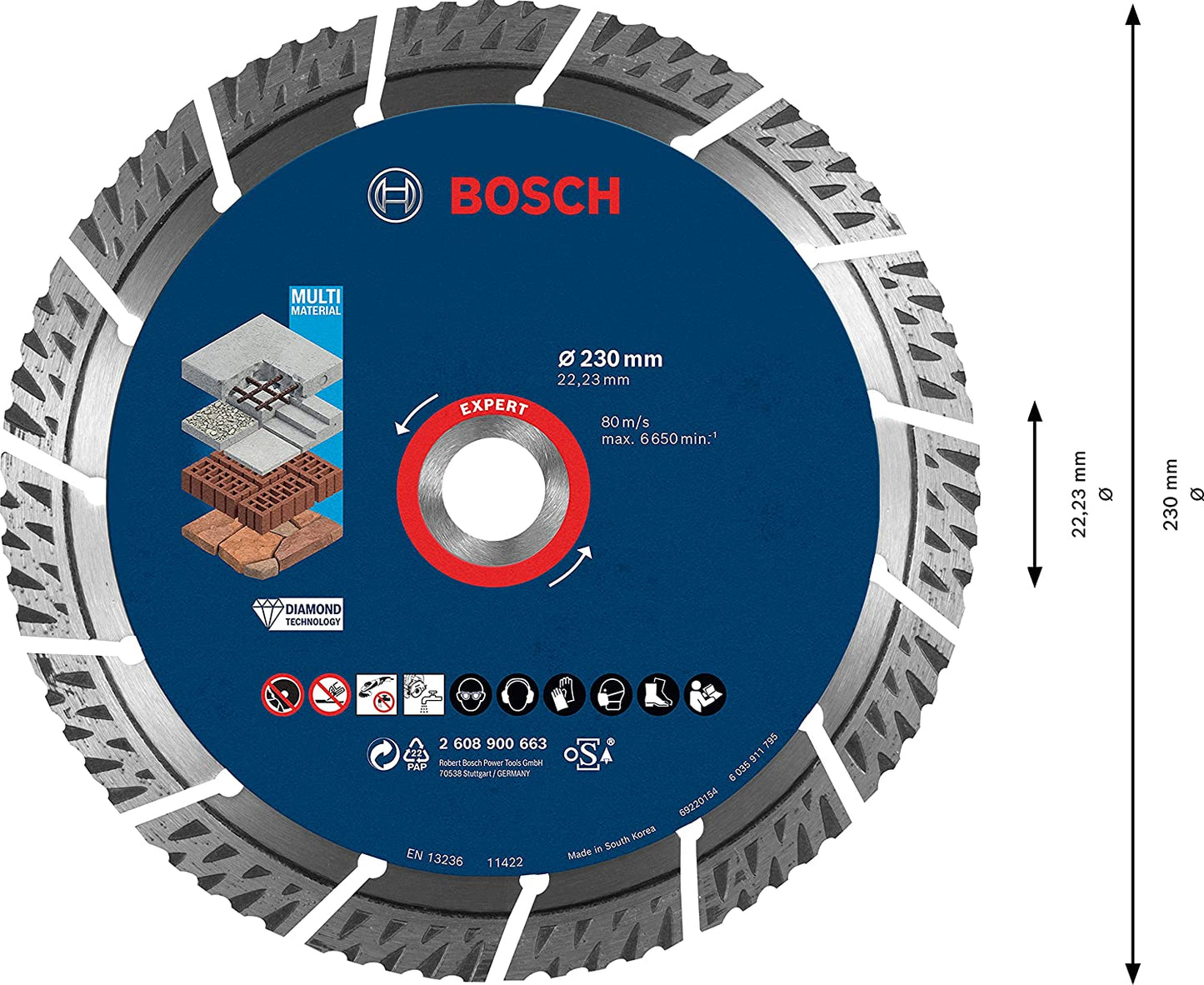Diamanttrennscheibe Expert MultiMaterial, Ø 230mm