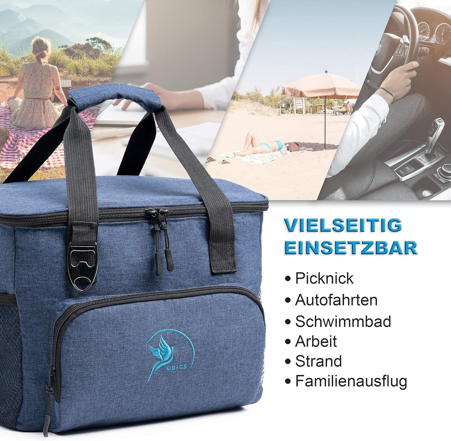 Kühltasche, 20 Liter, Blau