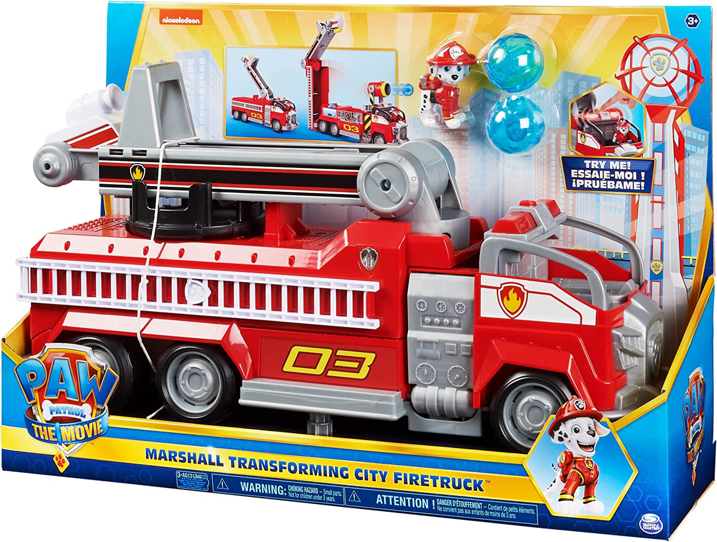 Paw Patrol Movie Marshalls verwandelbarer Ultimate City-Löschzug, Spielfahrzeug