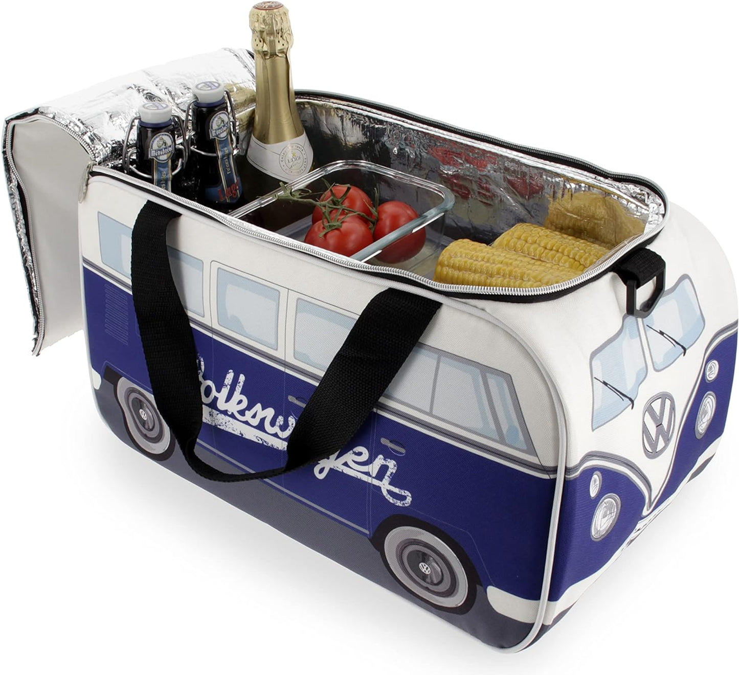 VW Bus Kühltasche Blau, Blau/Weiss