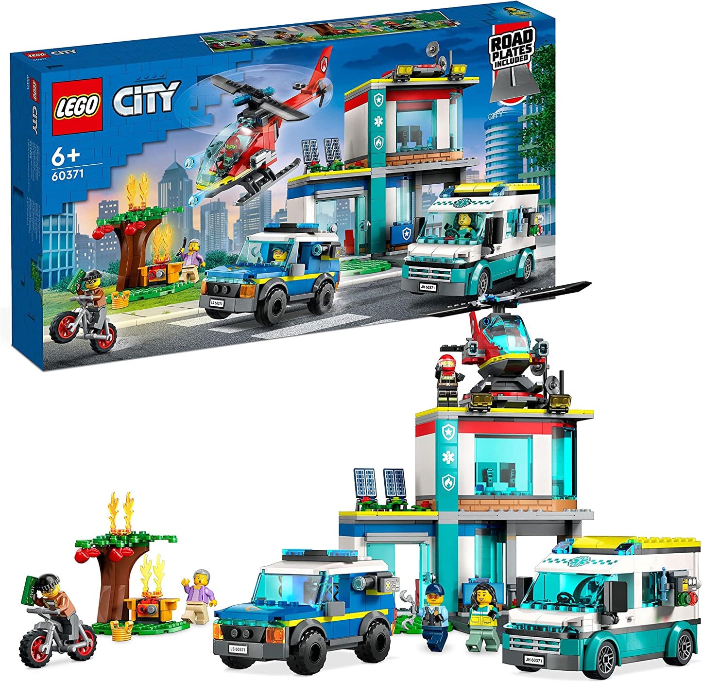 60371 City Hauptquartier der Rettungsfahrzeuge, Konstruktionsspielzeug