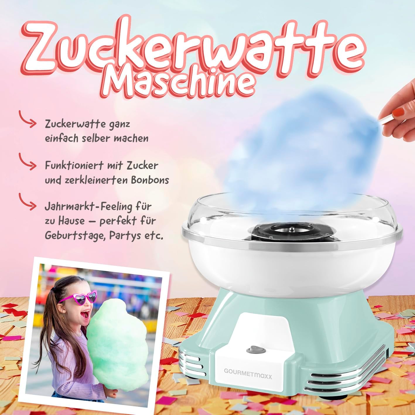 Zuckerwattemaschine, Mint