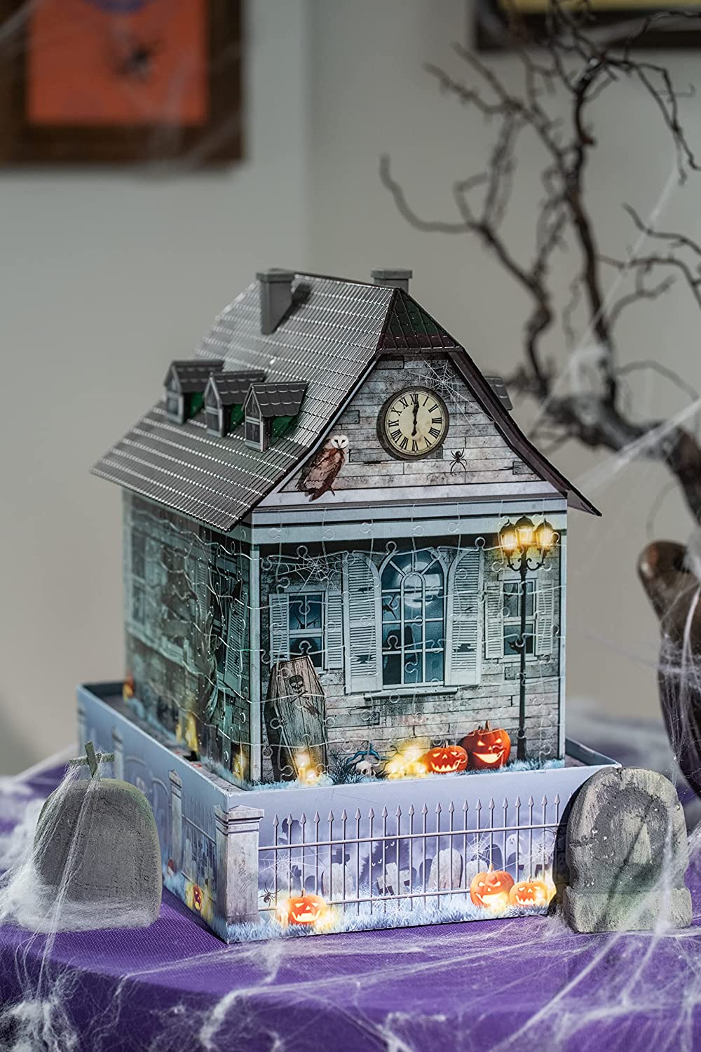 3D Puzzle Gruselhaus bei Nacht