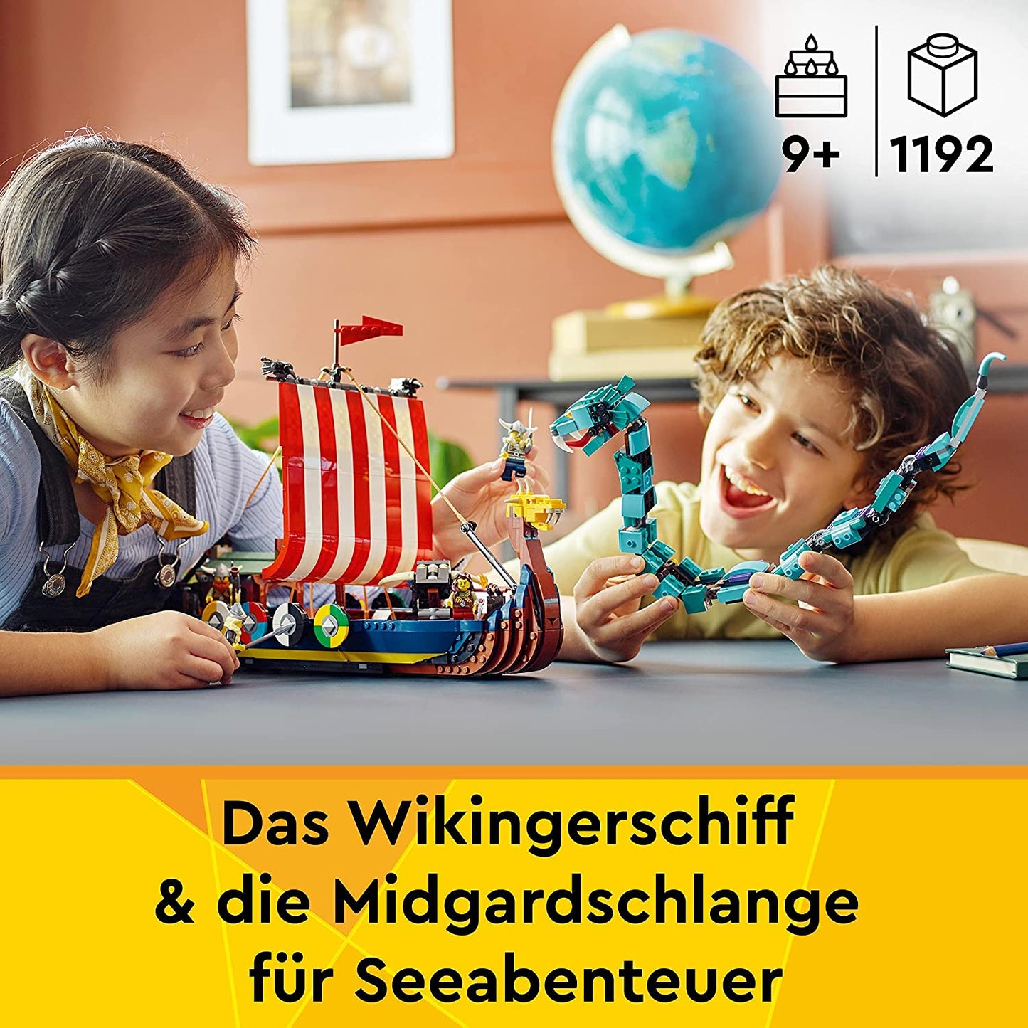 31132 Creator 3in1 Wikingerschiff mit Midgardschlange, Konstruktionsspielzeug