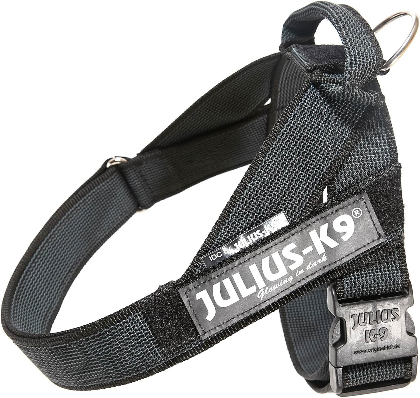 IDC Gurtbandgeschirr, XL / 2 schwarz-grau