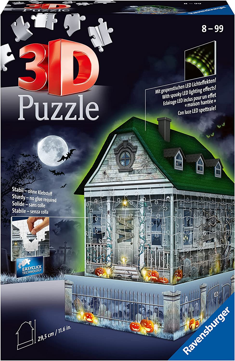 3D Puzzle Gruselhaus bei Nacht