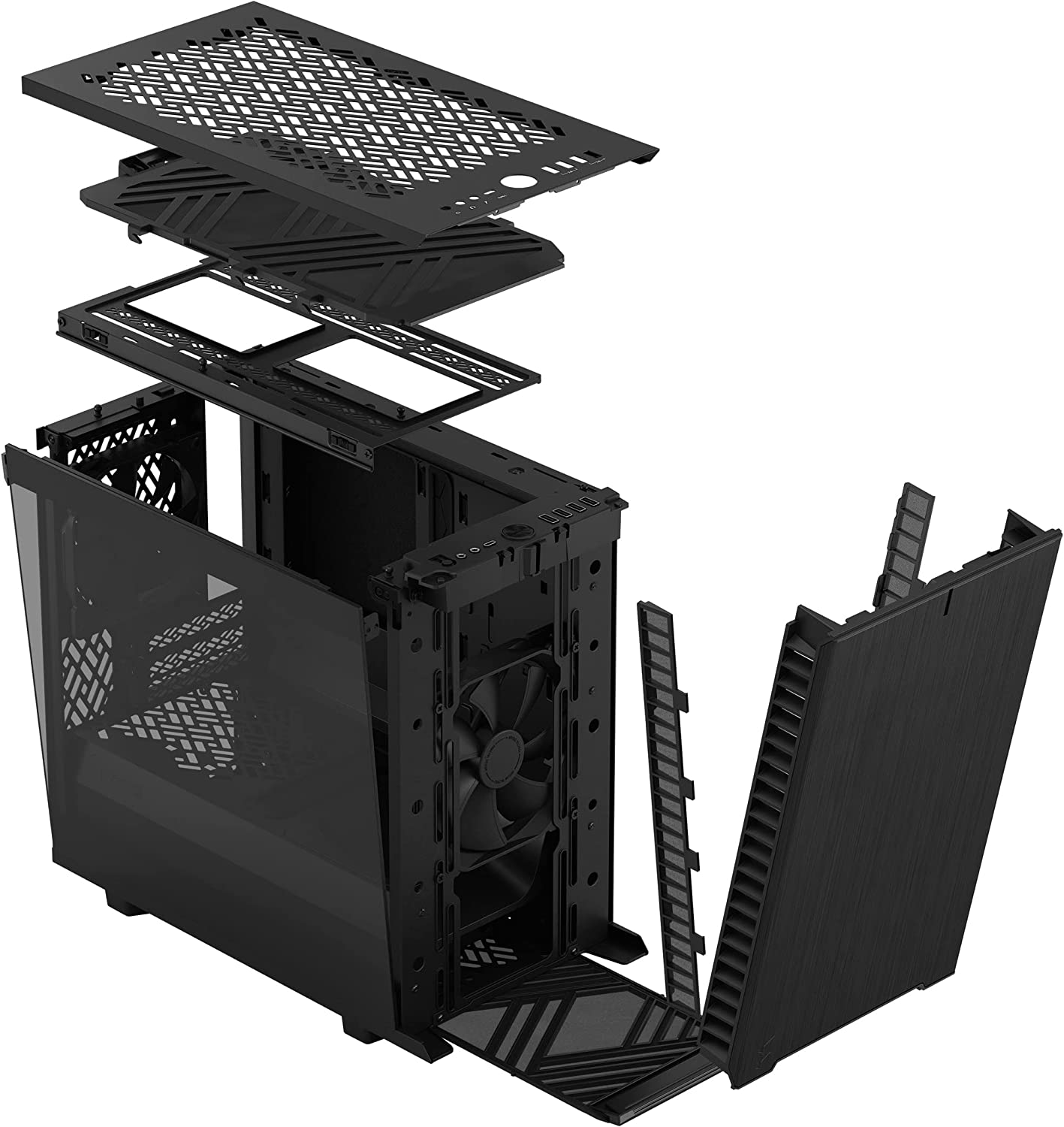 Define 7 Nano Black TG Light Tint, Tower-Gehäuse