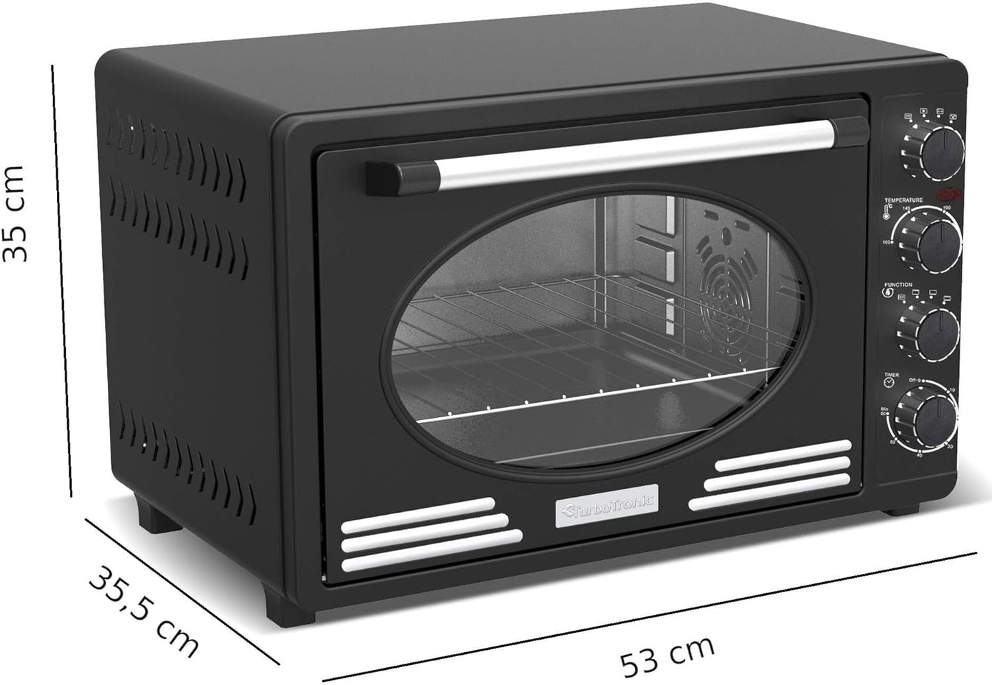 Minibackofen TT-EV45R, Schwarz