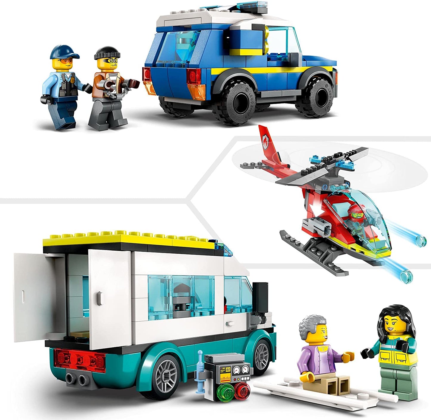 60371 City Hauptquartier der Rettungsfahrzeuge, Konstruktionsspielzeug
