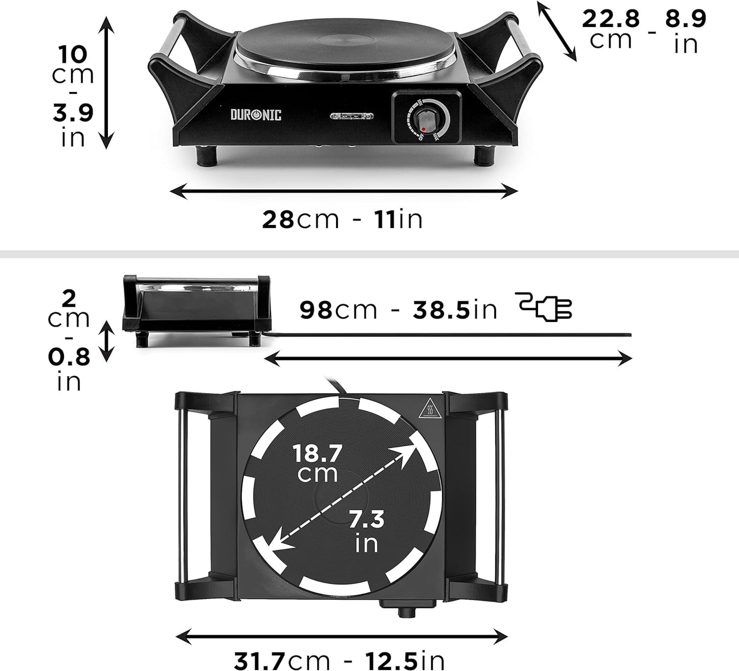 Elektrischer Campingkocher HP1 BK