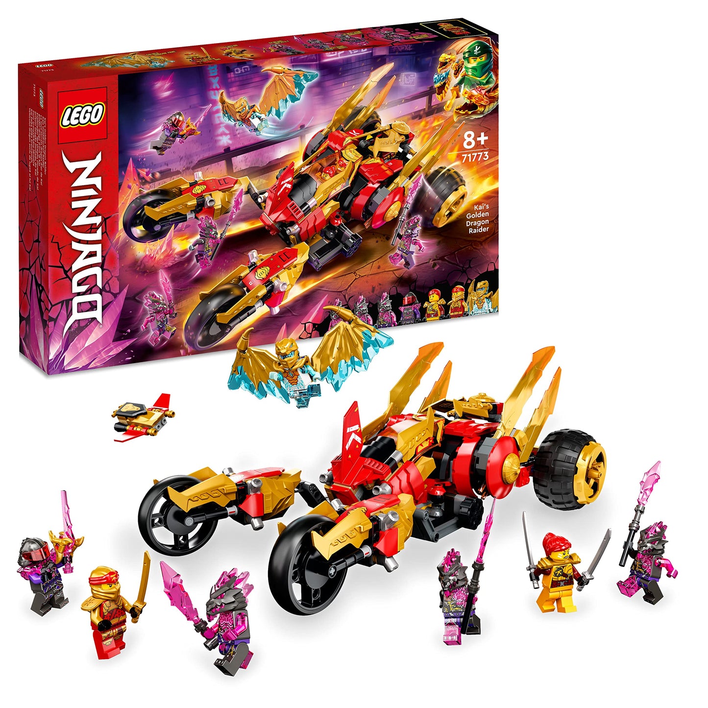 71773 Ninjago Kais Golddrachen-Raider, Konstruktionsspielzeug